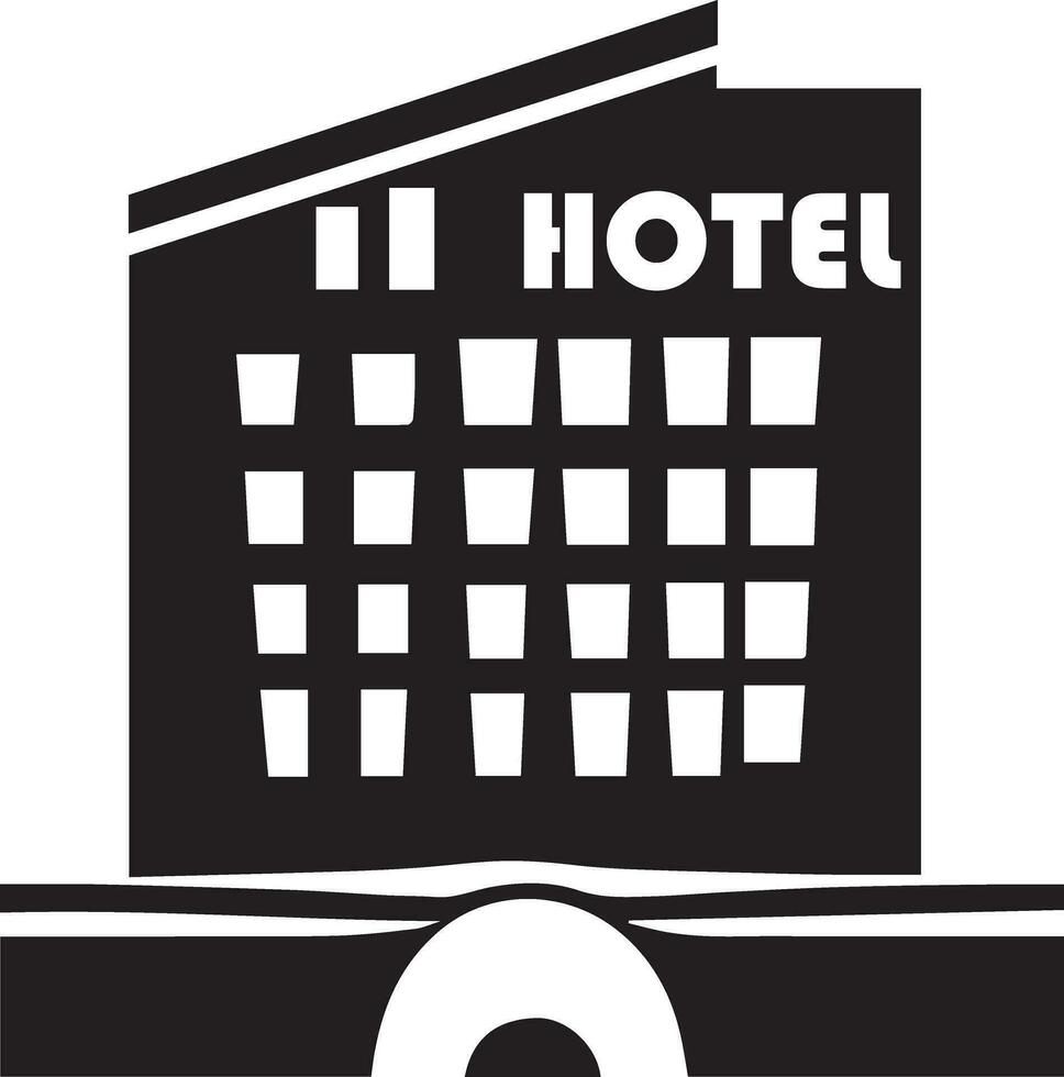 Hotel logo vettore silhouette, Hotel icona vettore