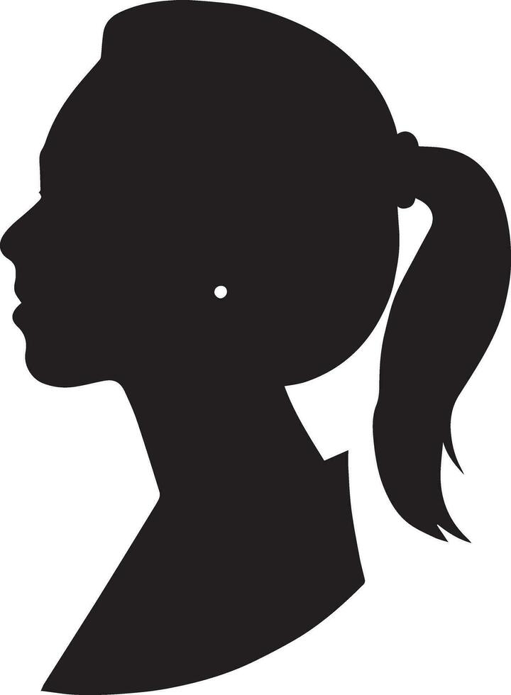 donna profilo vettore silhouette illustrazione