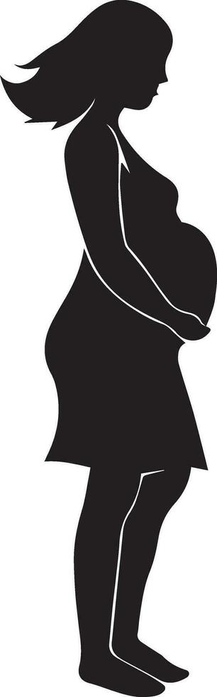 incinta donna vettore silhouette illustrazione
