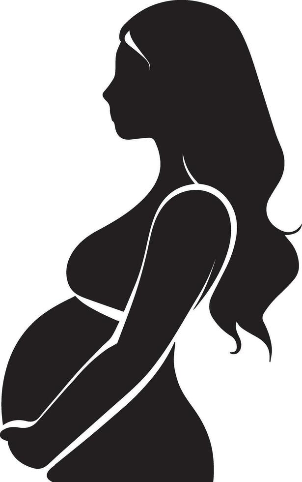 incinta donna vettore silhouette illustrazione