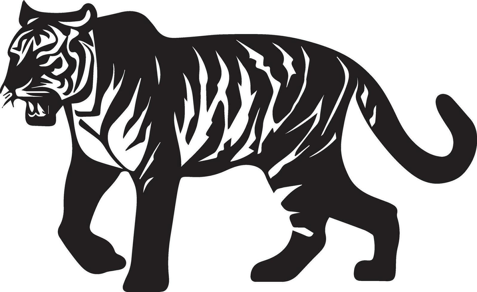 tigre vettore silhouette illustrazione, tigre clip arte