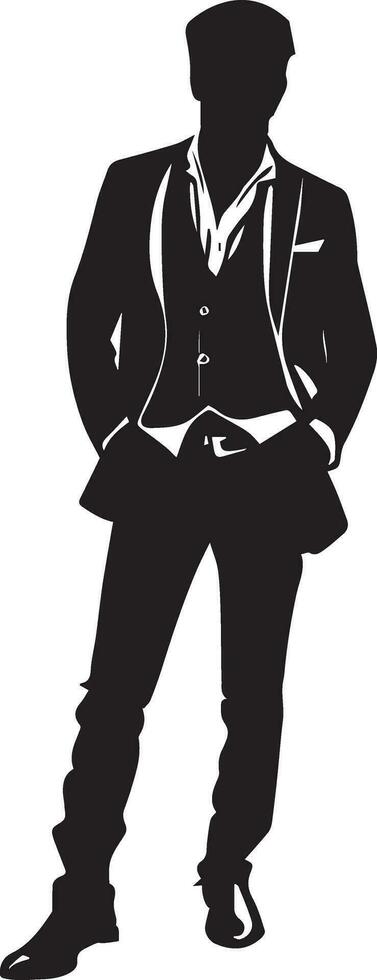 elegante uomo vettore silhouette illustrazione