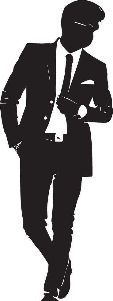 elegante uomo vettore silhouette illustrazione