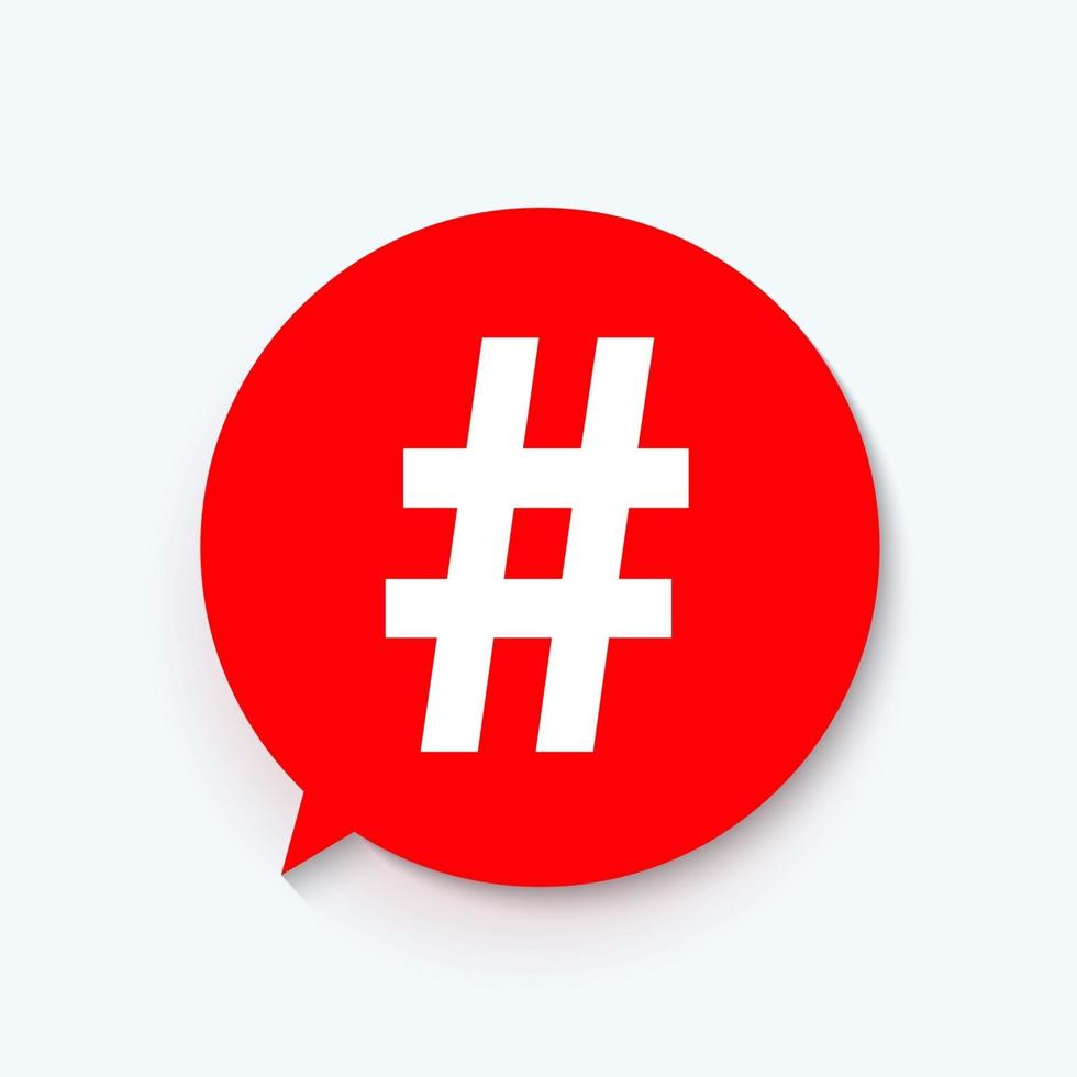 disegno del modello icona hashtag. illustrazione vettoriale