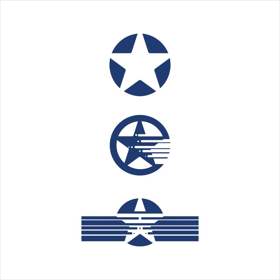 logo e design del modello icona stella vettore
