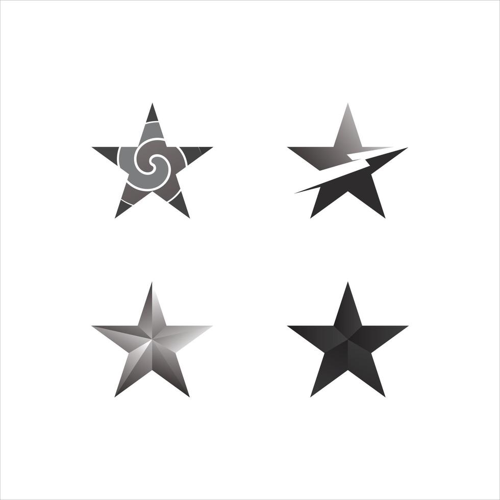 logo e design del modello icona stella vettore