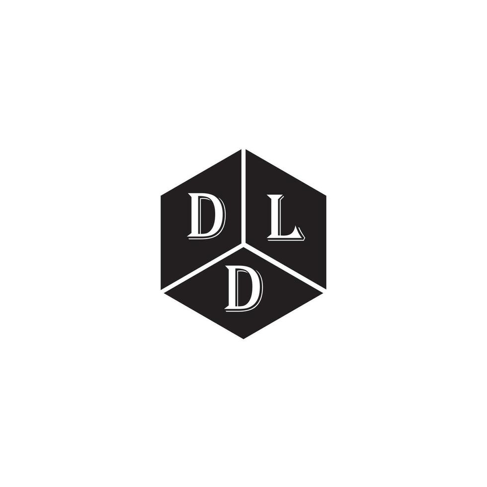 dld lettera logo design.dld creativo iniziale dld lettera logo design. dld creativo iniziali lettera logo concetto. vettore