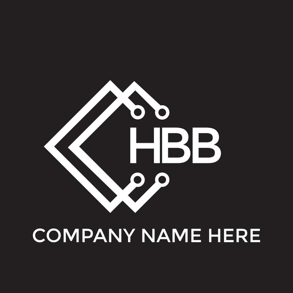hbb lettera logo design.hbb creativo iniziale hbb lettera logo design. hbb creativo iniziali lettera logo concetto. vettore