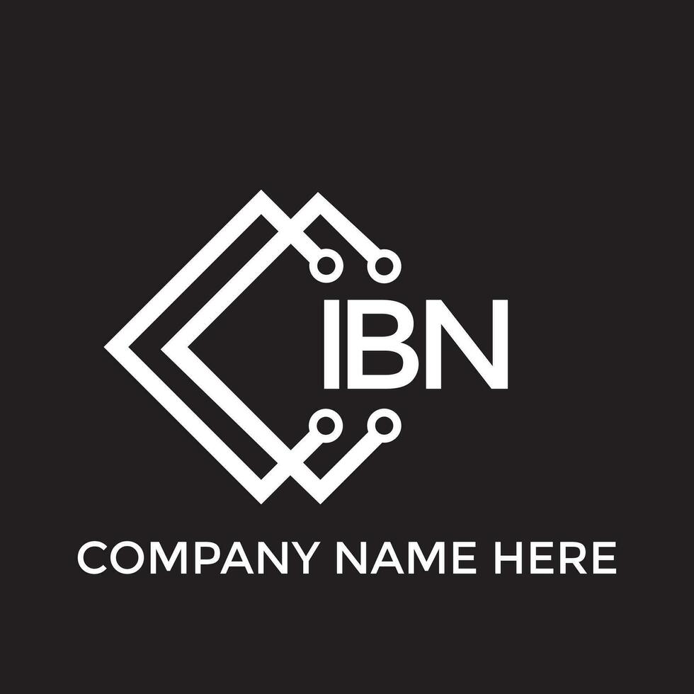 ibn lettera logo design.ibn creativo iniziale ibn lettera logo design. ibn creativo iniziali lettera logo concetto. vettore