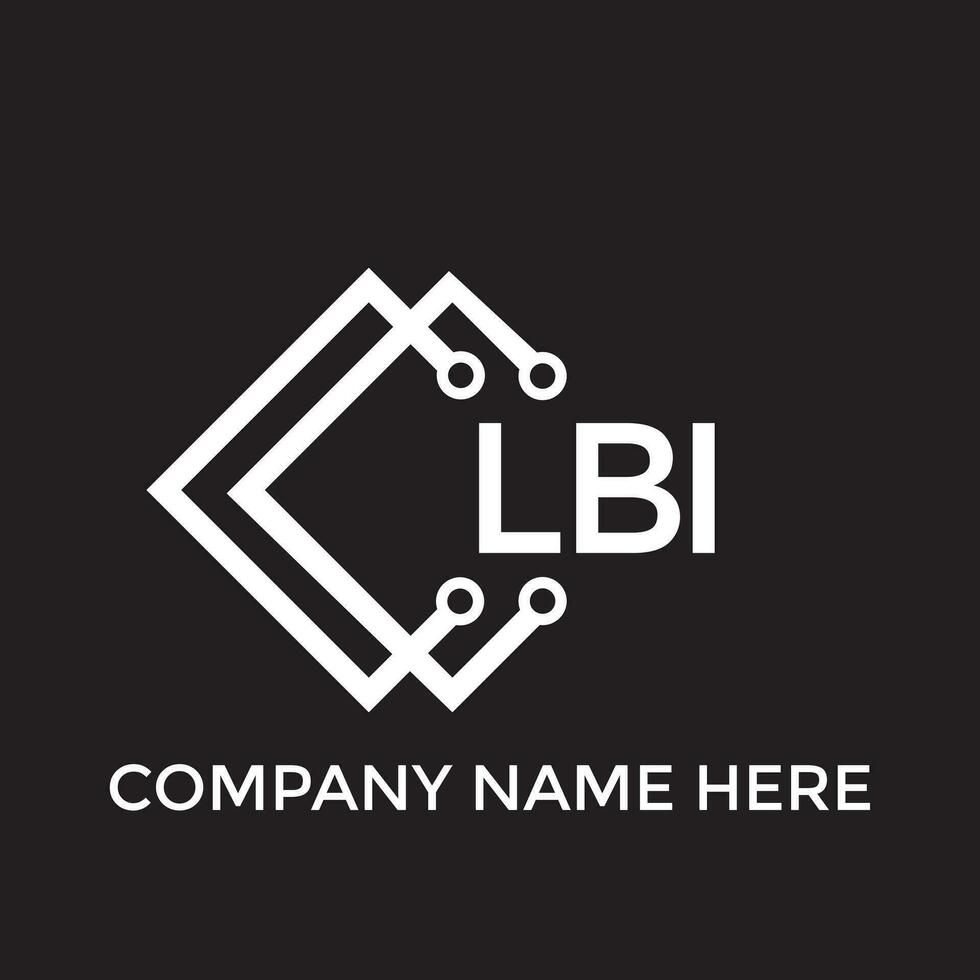 lbi lettera logo design.lbi creativo iniziale lbi lettera logo design. lbi creativo iniziali lettera logo concetto. vettore