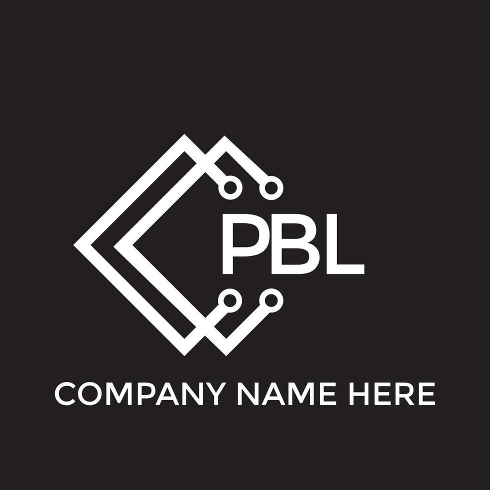 printpbl lettera logo design.pbl creativo iniziale pbl lettera logo design. pbl creativo iniziali lettera logo concetto. vettore