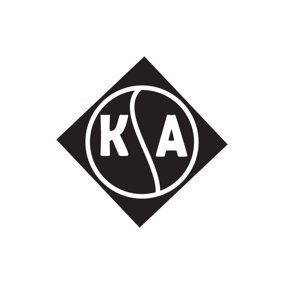 ka lettera logo design.ka creativo iniziale ka lettera logo design. ka creativo iniziali lettera logo concetto. vettore