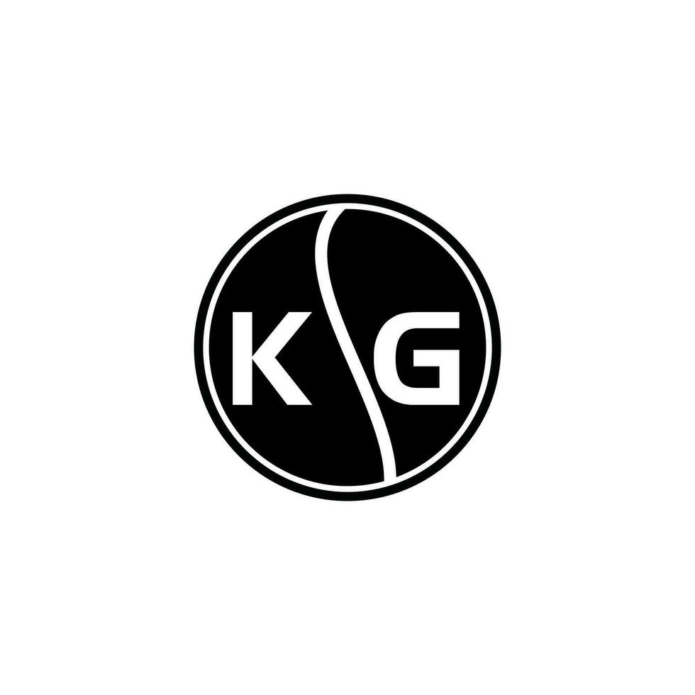 kg lettera logo design.kg creativo iniziale kg lettera logo design. kg creativo iniziali lettera logo concetto. vettore