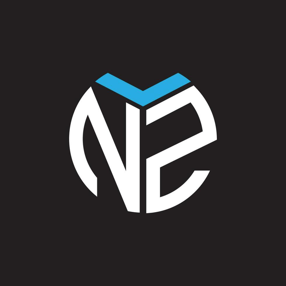 nz lettera logo design.nz creativo iniziale nz lettera logo design. nz creativo iniziali lettera logo concetto. vettore