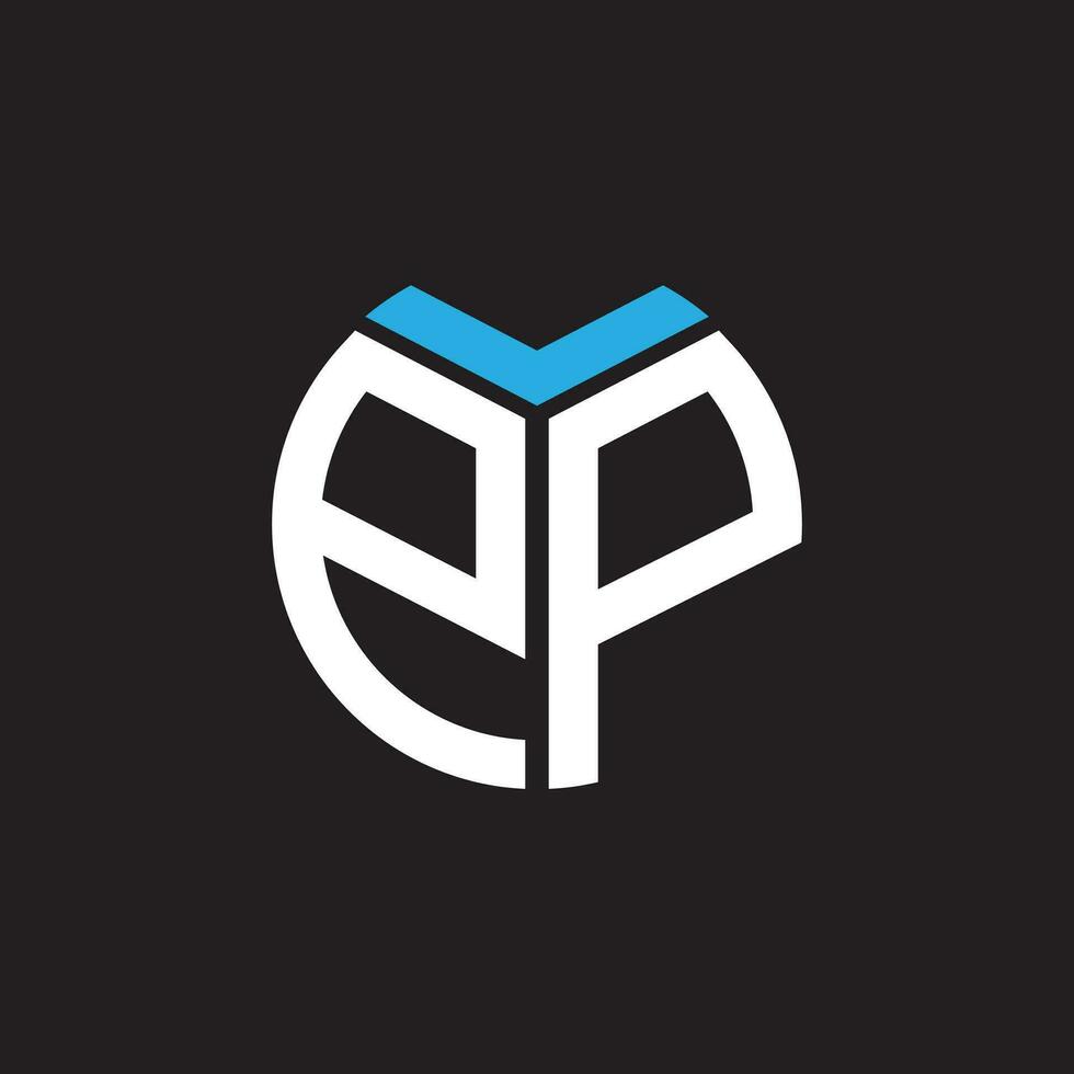 pp lettera logo design.pp creativo iniziale pp lettera logo design. pp creativo iniziali lettera logo concetto. vettore