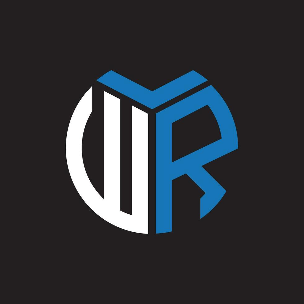 wr lettera logo design.wr creativo iniziale wr lettera logo design. wr creativo iniziali lettera logo concetto. vettore