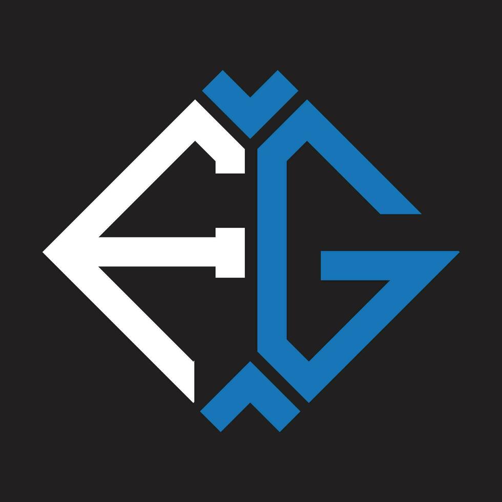 fg lettera logo design.fg creativo iniziale fg lettera logo design. fg creativo iniziali lettera logo concetto. vettore