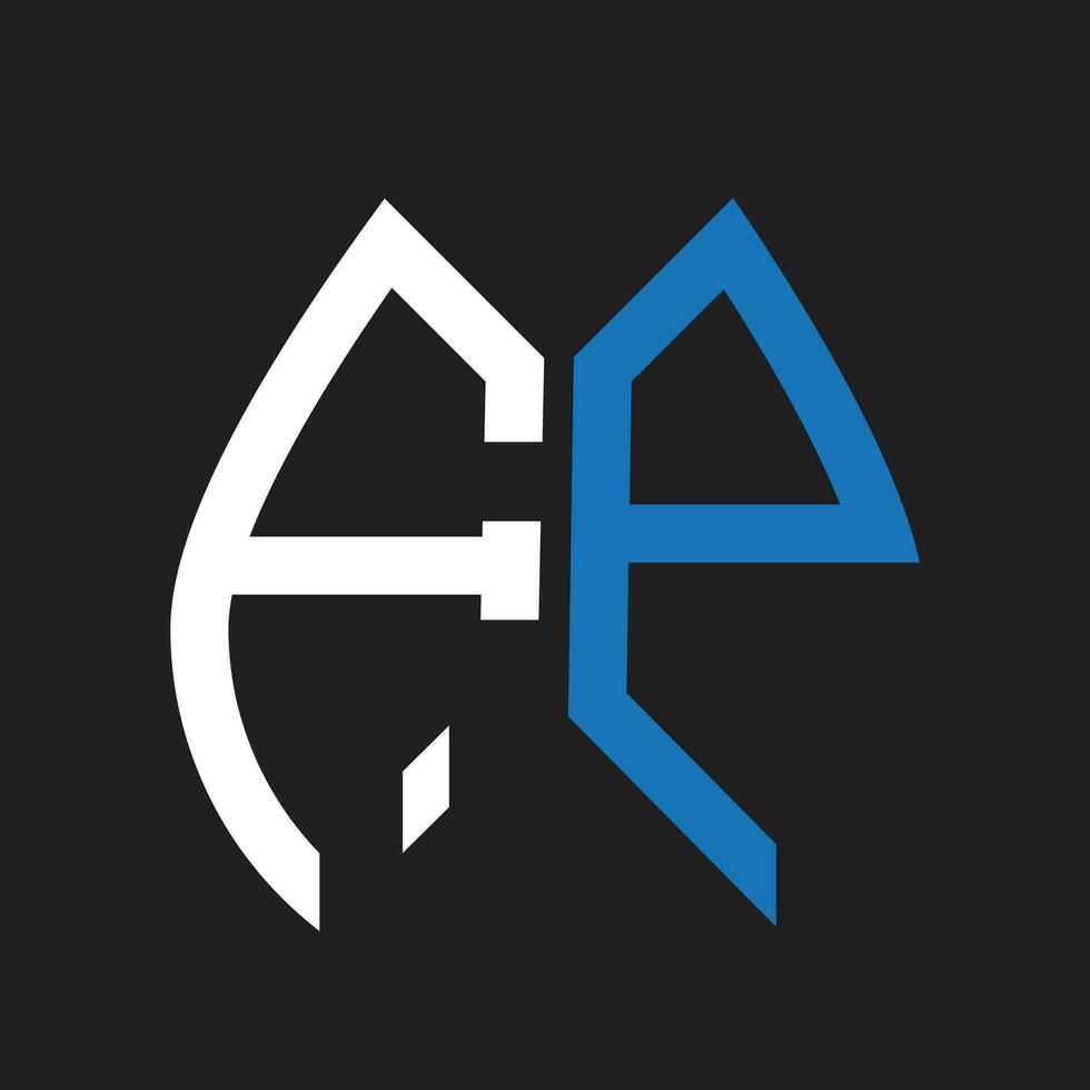 fp lettera logo design.fp creativo iniziale fp lettera logo design. fp creativo iniziali lettera logo concetto. vettore