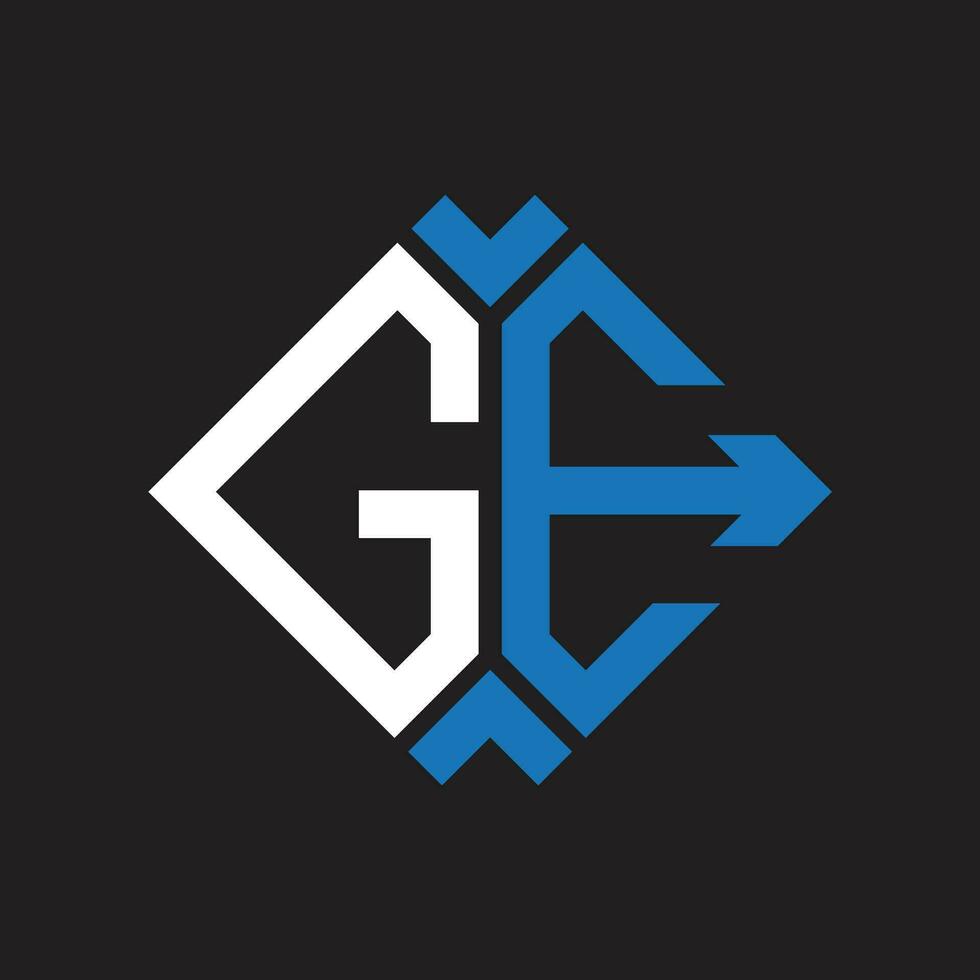 ge lettera logo design.ge creativo iniziale ge lettera logo design. ge creativo iniziali lettera logo concetto. vettore