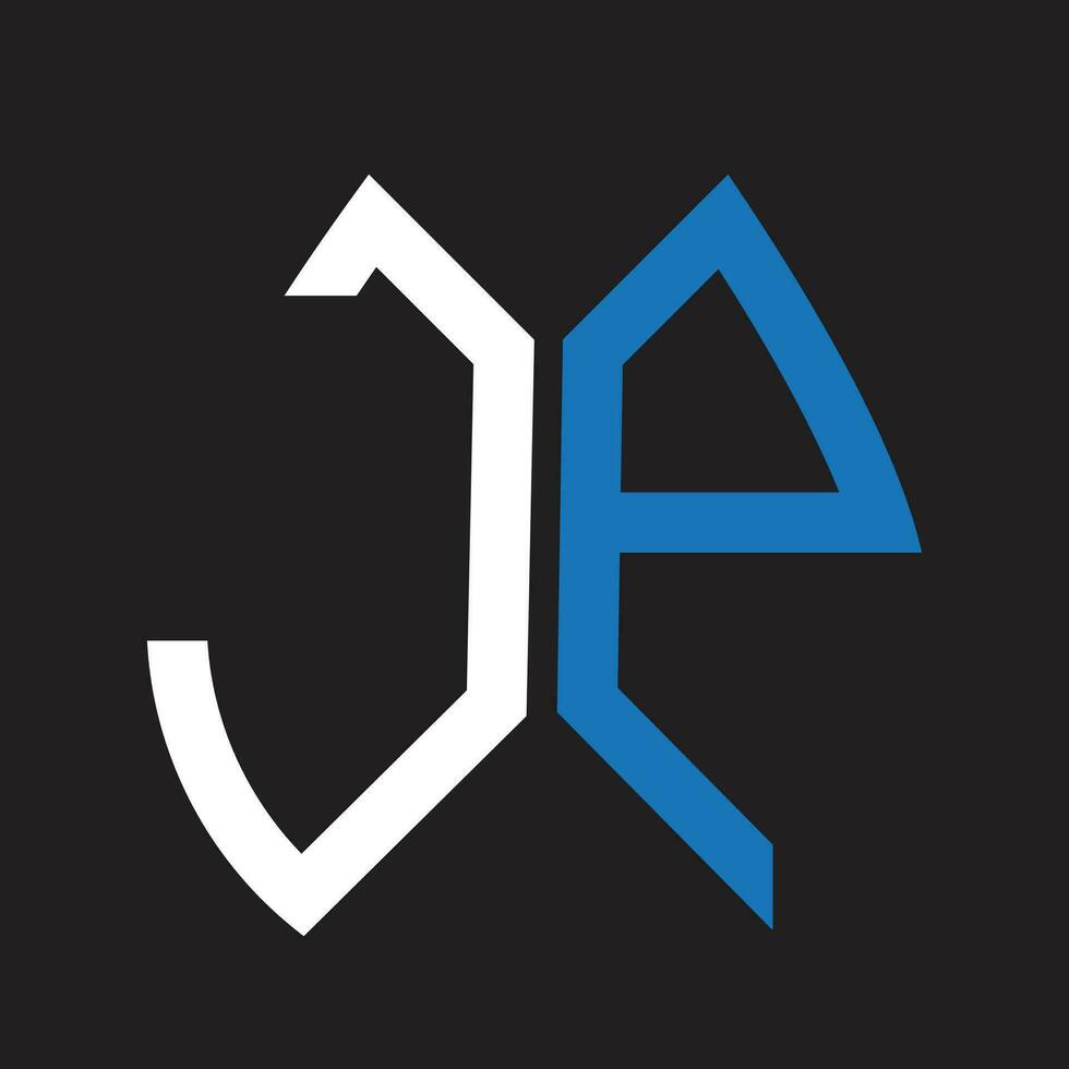 jp lettera logo design.jp creativo iniziale jp lettera logo design. jp creativo iniziali lettera logo concetto. vettore