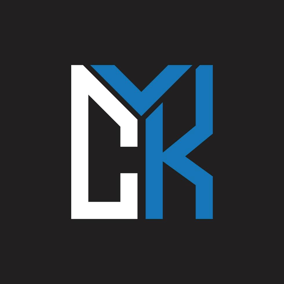 ck lettera logo design.ck creativo iniziale ck lettera logo design. ck creativo iniziali lettera logo concetto. vettore