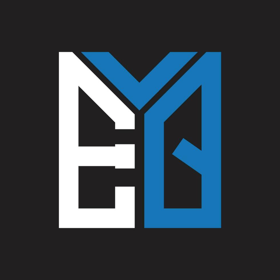 eq lettera logo design.eq creativo iniziale eq lettera logo design. eq creativo iniziali lettera logo concetto. vettore
