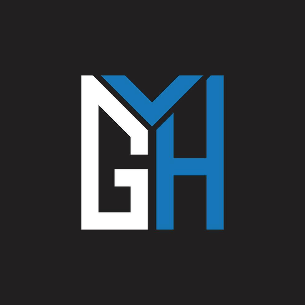 gh lettera logo design.gh creativo iniziale gh lettera logo design. gh creativo iniziali lettera logo concetto. vettore