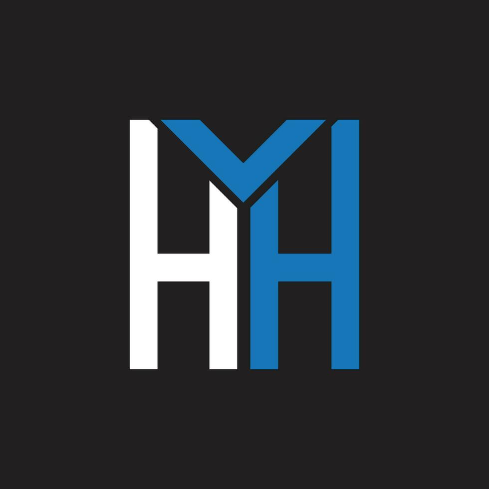 hh lettera logo design.hh creativo iniziale hh lettera logo design. hh creativo iniziali lettera logo concetto. vettore