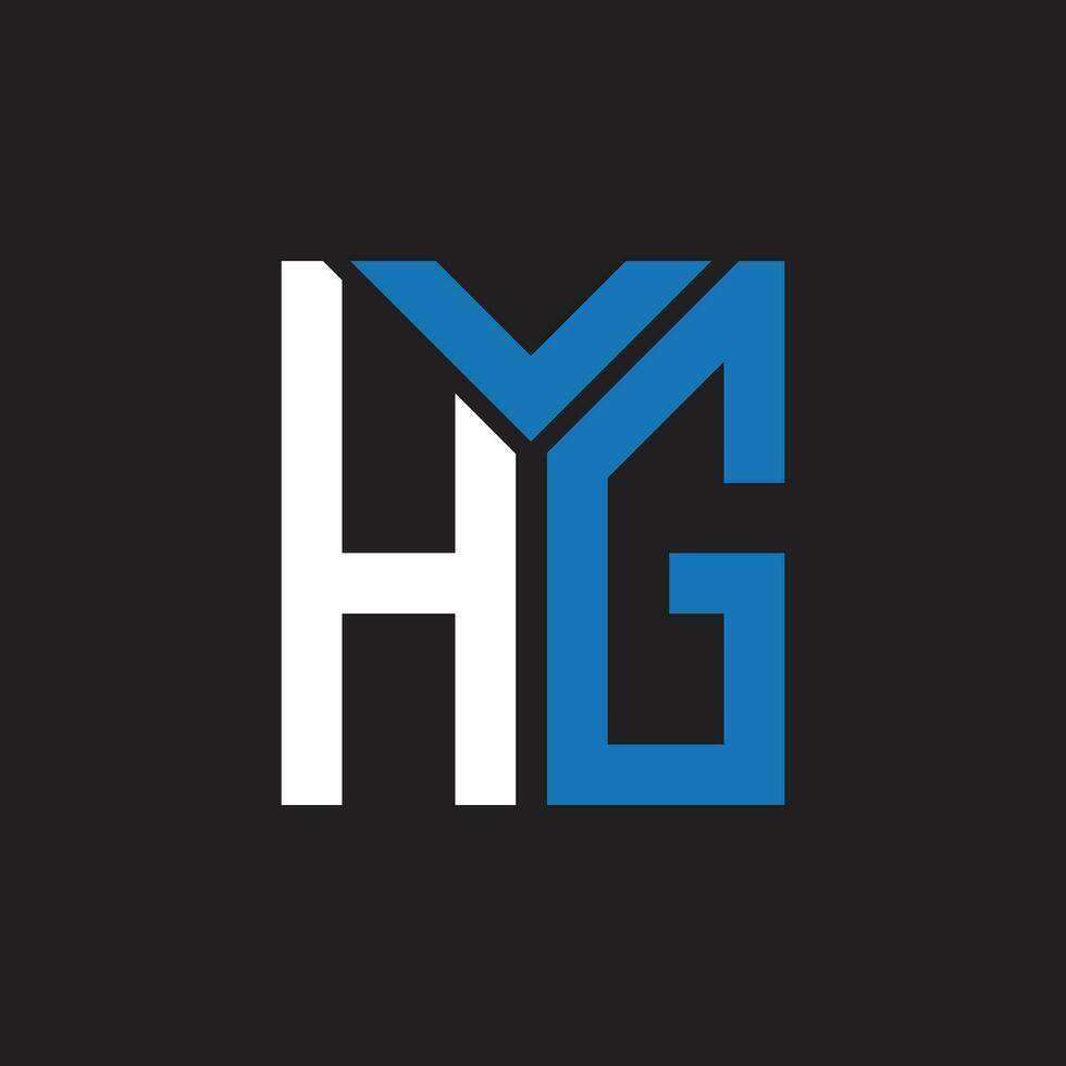 hg lettera logo design.hg creativo iniziale hg lettera logo design. hg creativo iniziali lettera logo concetto. vettore