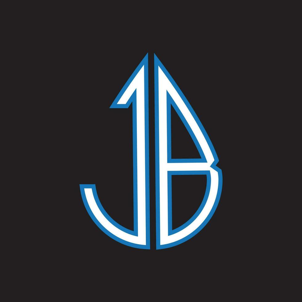 jb lettera logo design.jb creativo iniziale jb lettera logo design. jb creativo iniziali lettera logo concetto. vettore