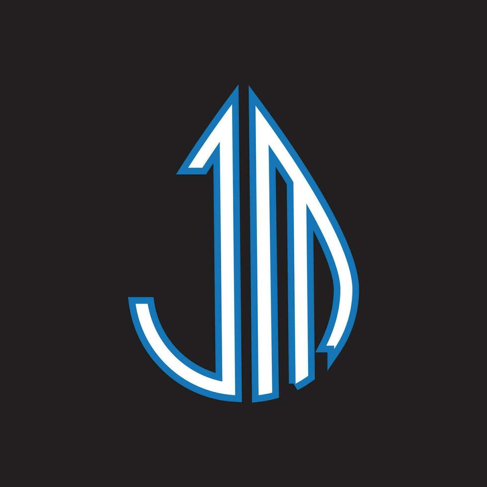 jm lettera logo design.jm creativo iniziale jm lettera logo design. jm creativo iniziali lettera logo concetto. vettore