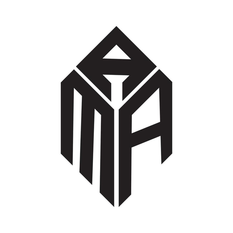 AMA lettera logo design.ama creativo iniziale AMA lettera logo design. AMA creativo iniziali lettera logo concetto. vettore