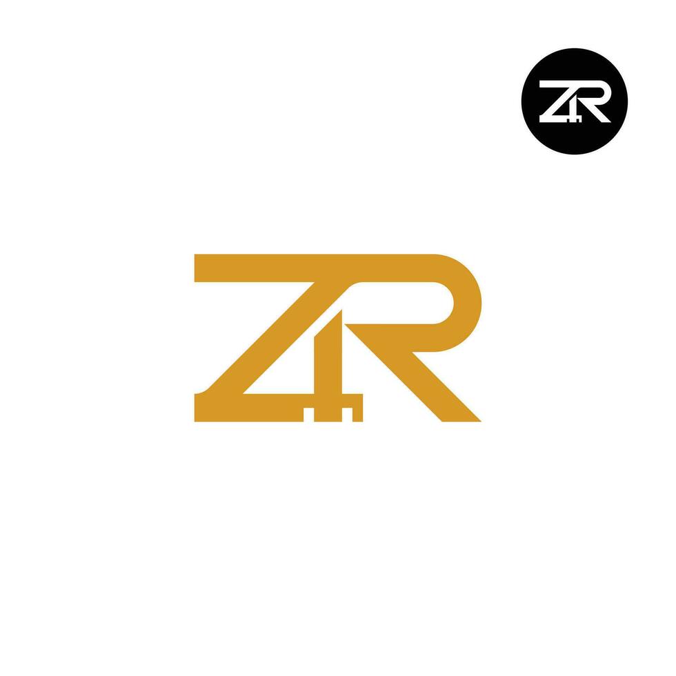 lettera zr monogramma logo design vettore