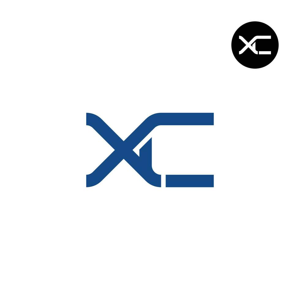 lettera xc monogramma logo design vettore