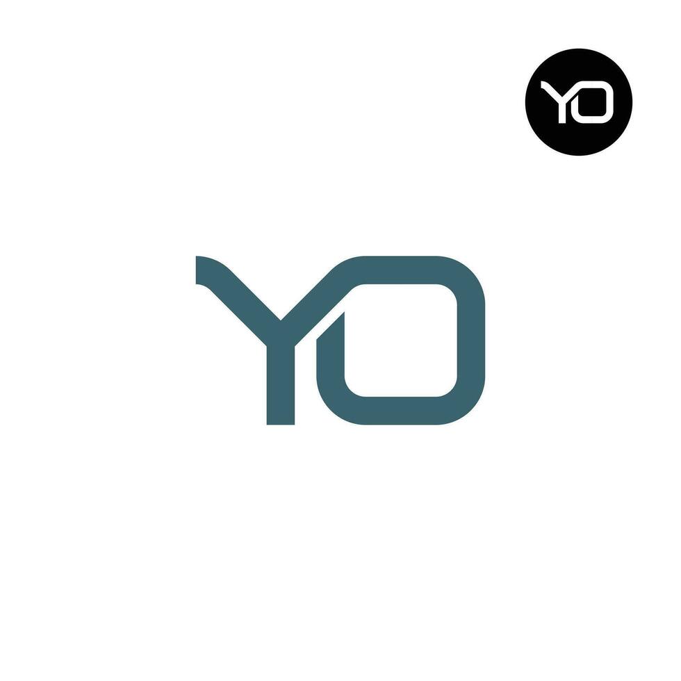 lettera yo monogramma logo design vettore