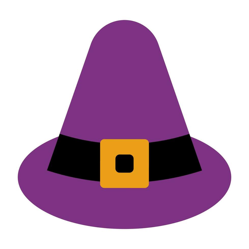 Halloween strega cappello icona. vettore