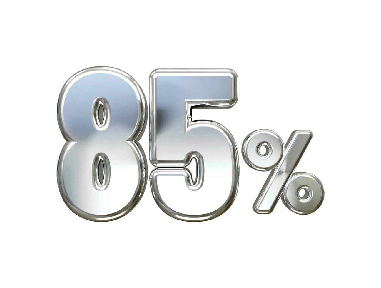 85 per cento via vettore testo effetto 3d interpretazione oro