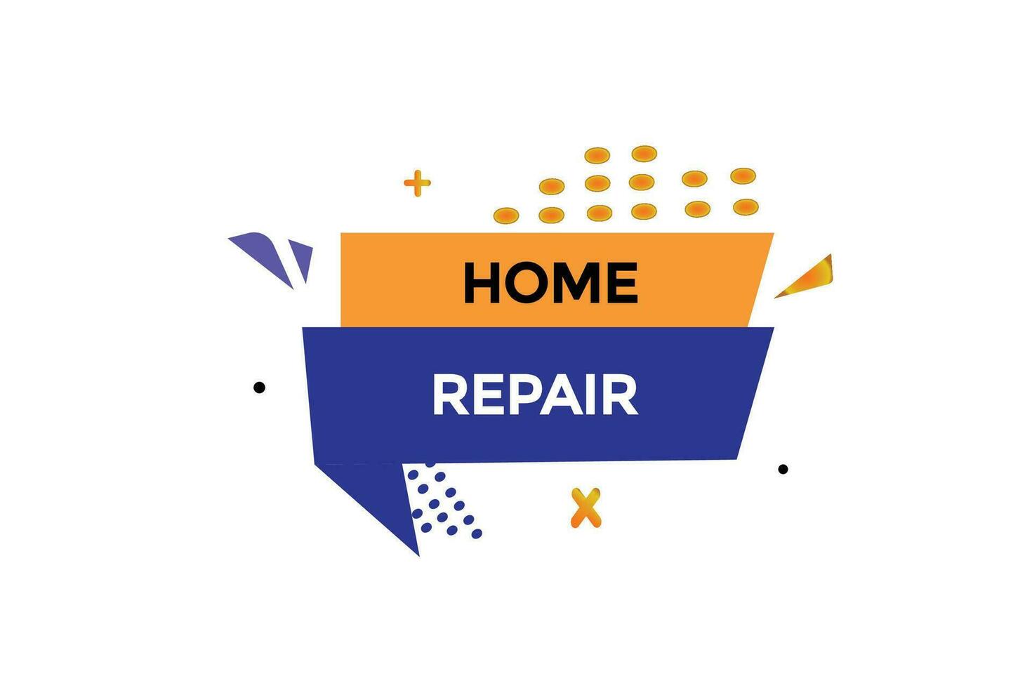 nuovo casa riparazione ,moderno, sito web, clic pulsante, livello, cartello, discorso, bolla striscione, vettore