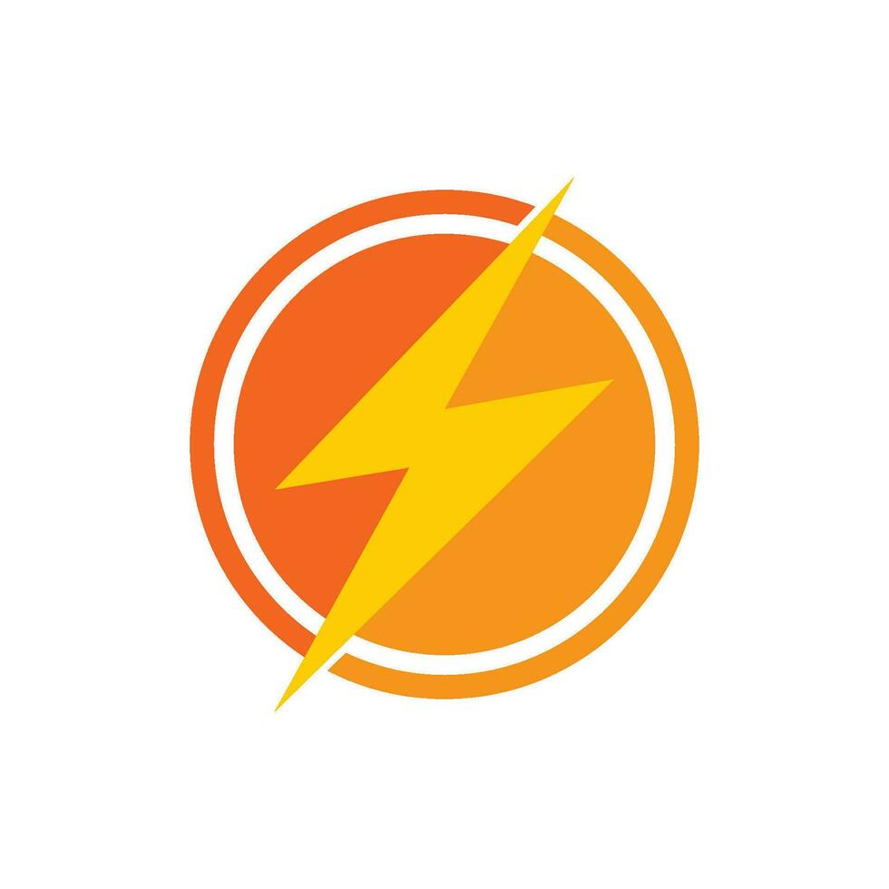 illustrazione dell'icona di vettore del modello di fulmine flash