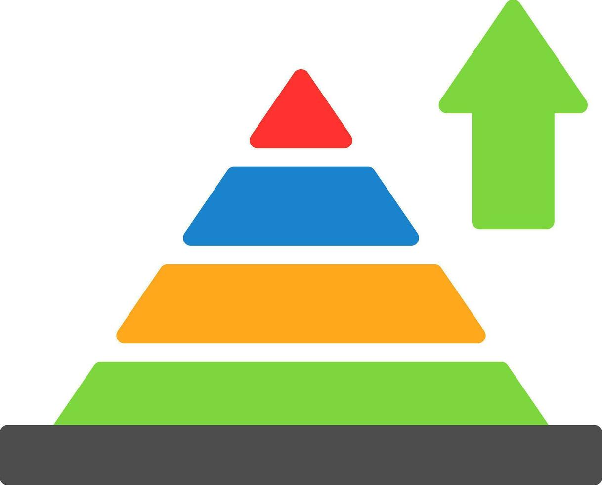 piramide grafico vettore icona design
