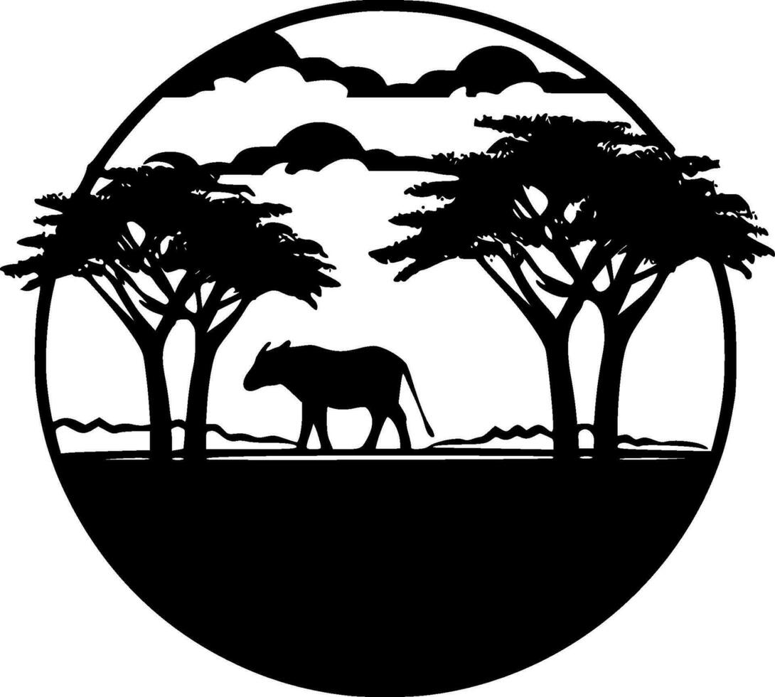 Africa - minimalista e piatto logo - vettore illustrazione