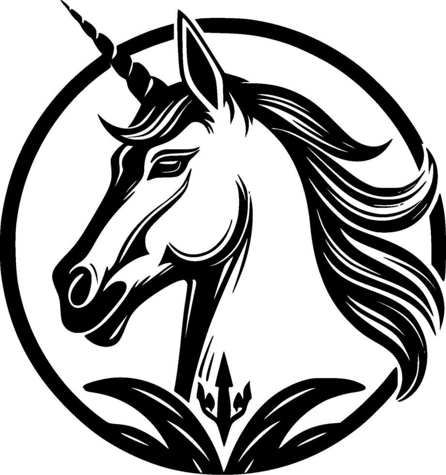 unicorno - minimalista e piatto logo - vettore illustrazione