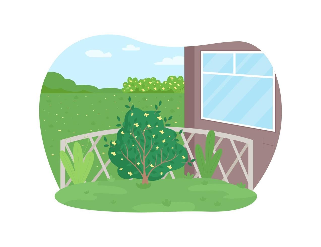 banner web vettoriale 2d di manutenzione del giardino