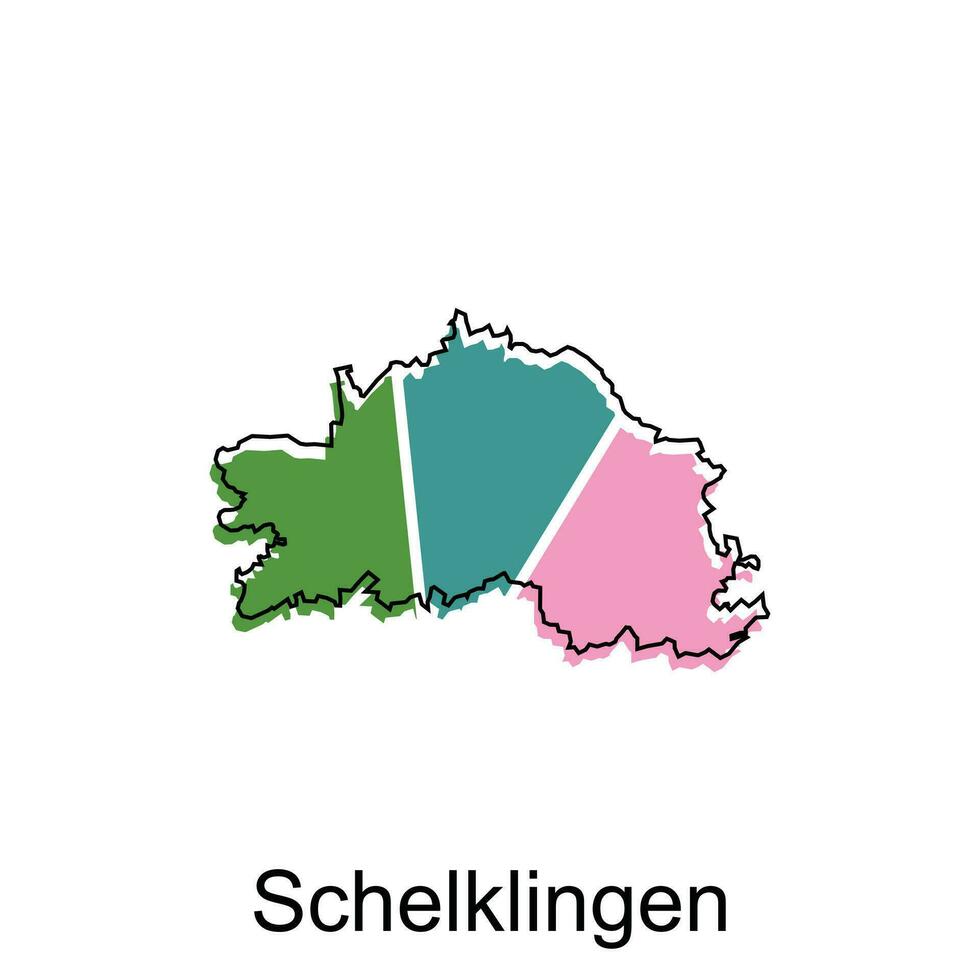 carta geografica di schelklingen città. vettore carta geografica di il Tedesco nazione. vettore illustrazione design modello