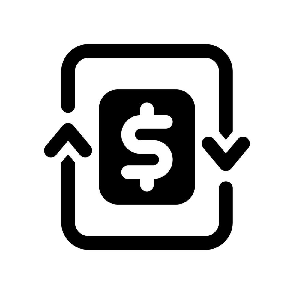 i soldi flusso glifo icona. vettore icona per il tuo sito web, mobile, presentazione, e logo design.