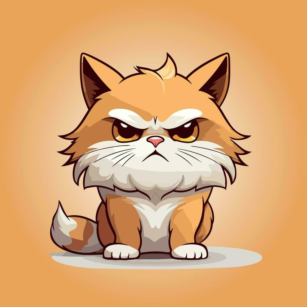 kawaii carino gatto cartone animato personaggi vettore isolato illustrazione