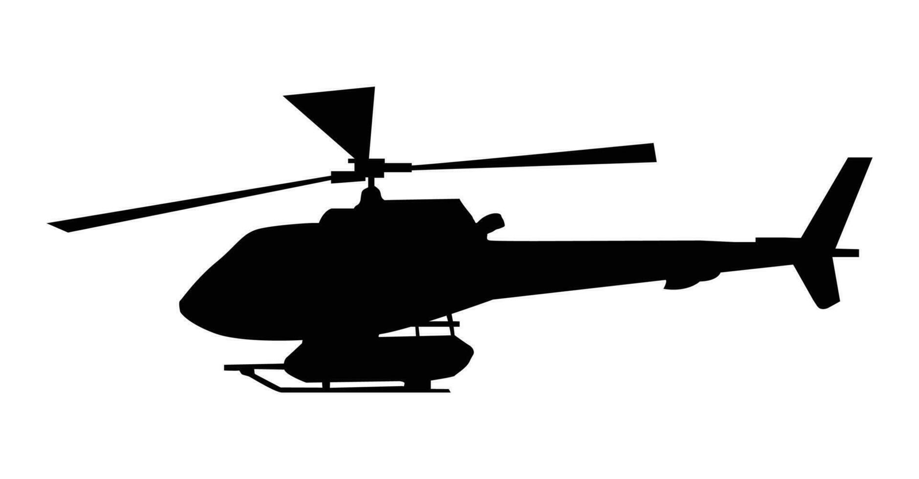 elicottero silhouette. mannaia silhouette. vettore