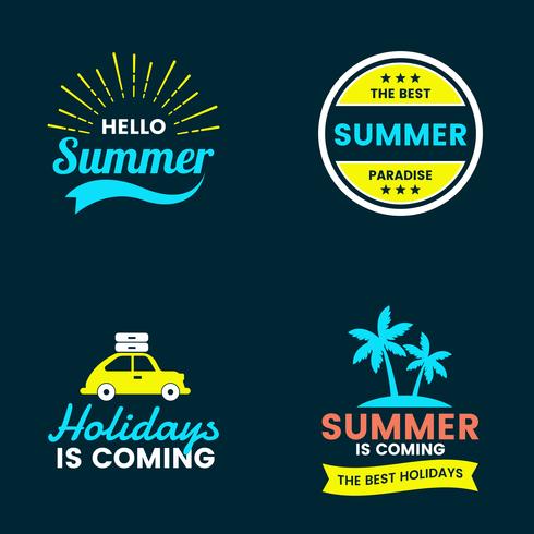 Summer Retro Vector Logo per banner