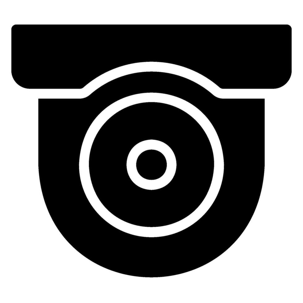 icona del glifo della telecamera a circuito chiuso vettore