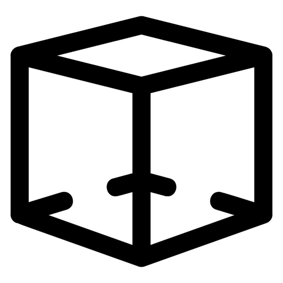 icona del glifo cubo vettore
